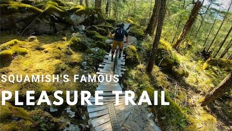 Remy Metailler rides the famous Pleasure Trail in Squamish BC